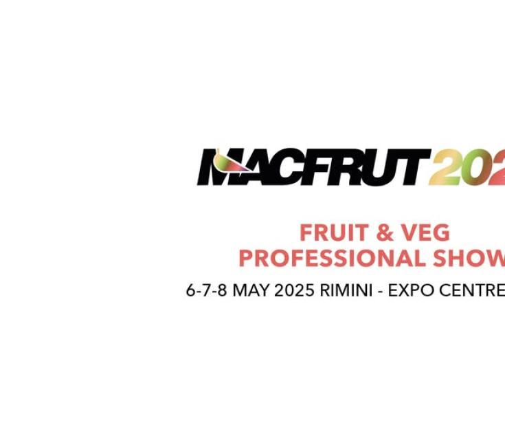 Fiera professionale di frutta e verdura a Rimini, maggio 2025.